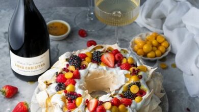 Sense of Place pavlova wreath with summer berries