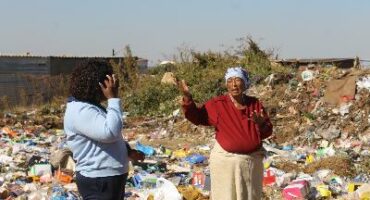 Concerned resident Esther de Kock said she is frustrated by the dumping site as it has become a place where unsavoury characters hang out. Photo: Moleboheng Chaha