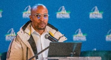 MIdvaal MMC Mokete Motsamai speaks during the inaugural Digital Expo in Midvaal.