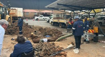Burst pipes at Midvaal Hospital.