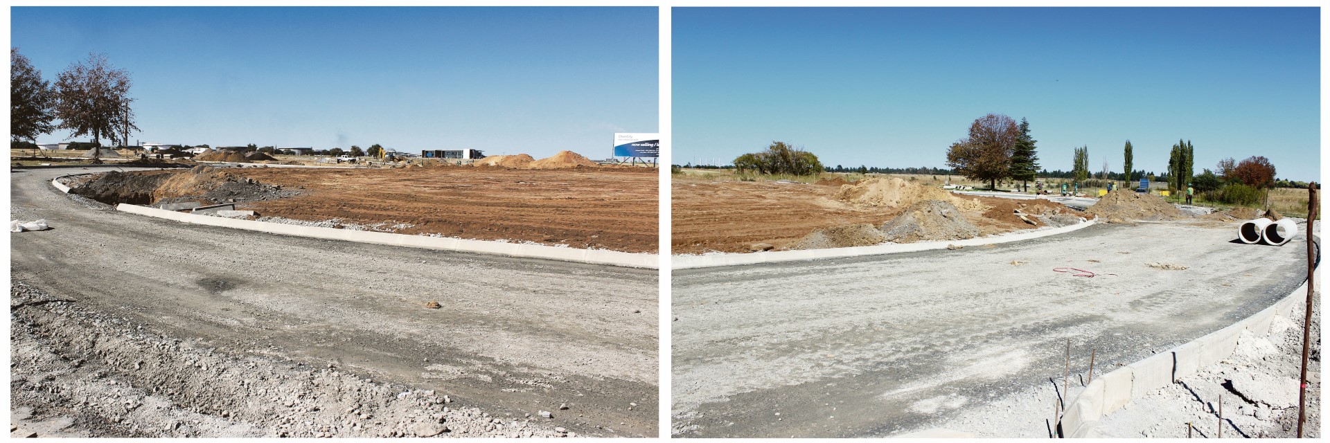 The circle in Jan Haak Road is under construction. Photos: Schalk le Roux
