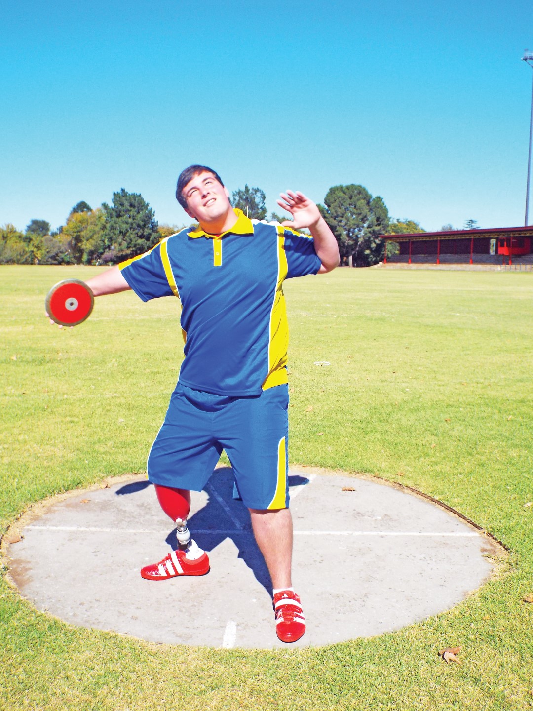 Jean-Heinrich Barnard (18) van Vanderbijlpark vertrek volgende maand na Nederland om aan die Wheelchair and Amputee Sport (IWAS) Junior Wêreldspele te gaan deelneem. Foto: Retha Fitchat