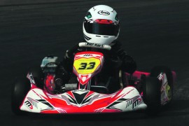 Matthew in action on the race track.