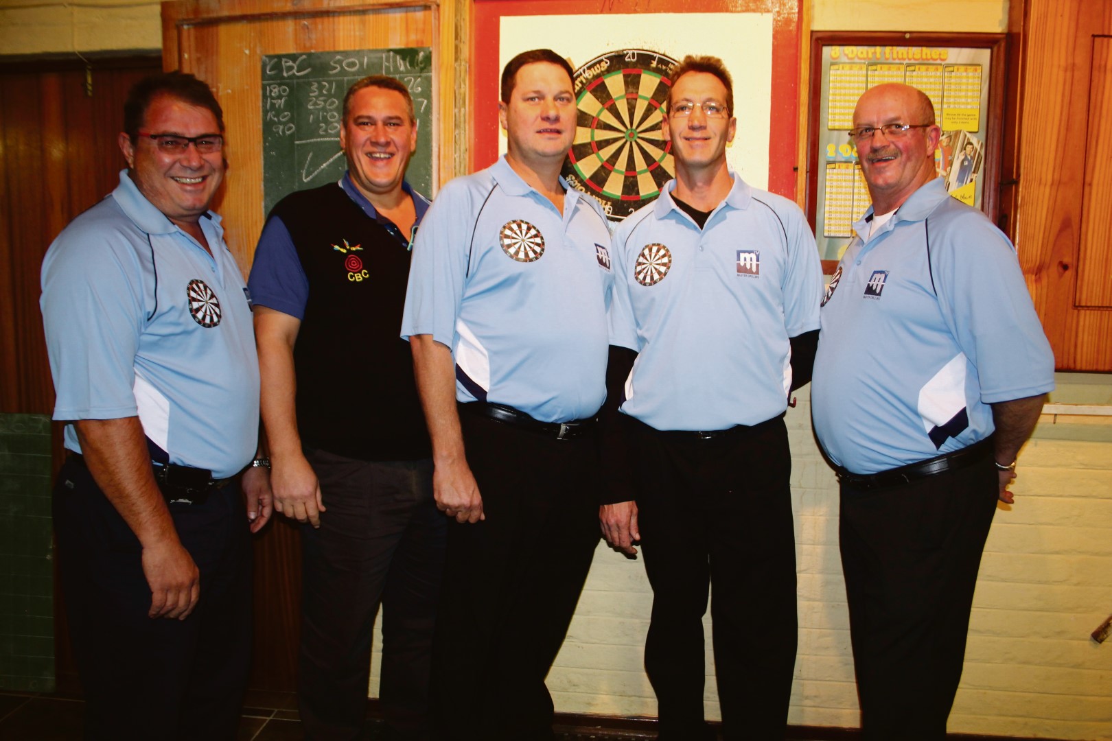 Die ster-veerpyltjiespelers is Hennie Jacobs, Ben Minnie, Jacques Coetzee, Morne Coetzee en Johan Joubert.