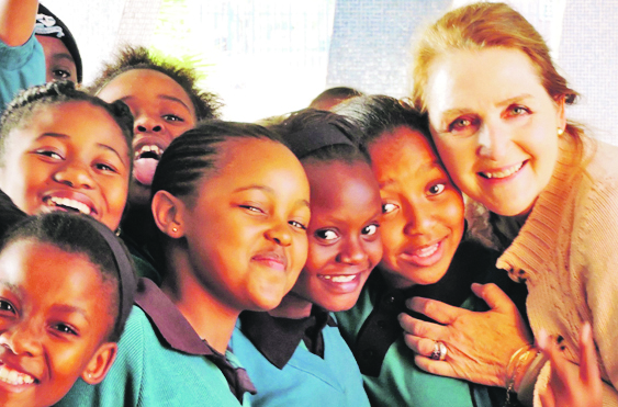 Mrs Dirkie Nel and some of the Musikhane children from Potch Primary.