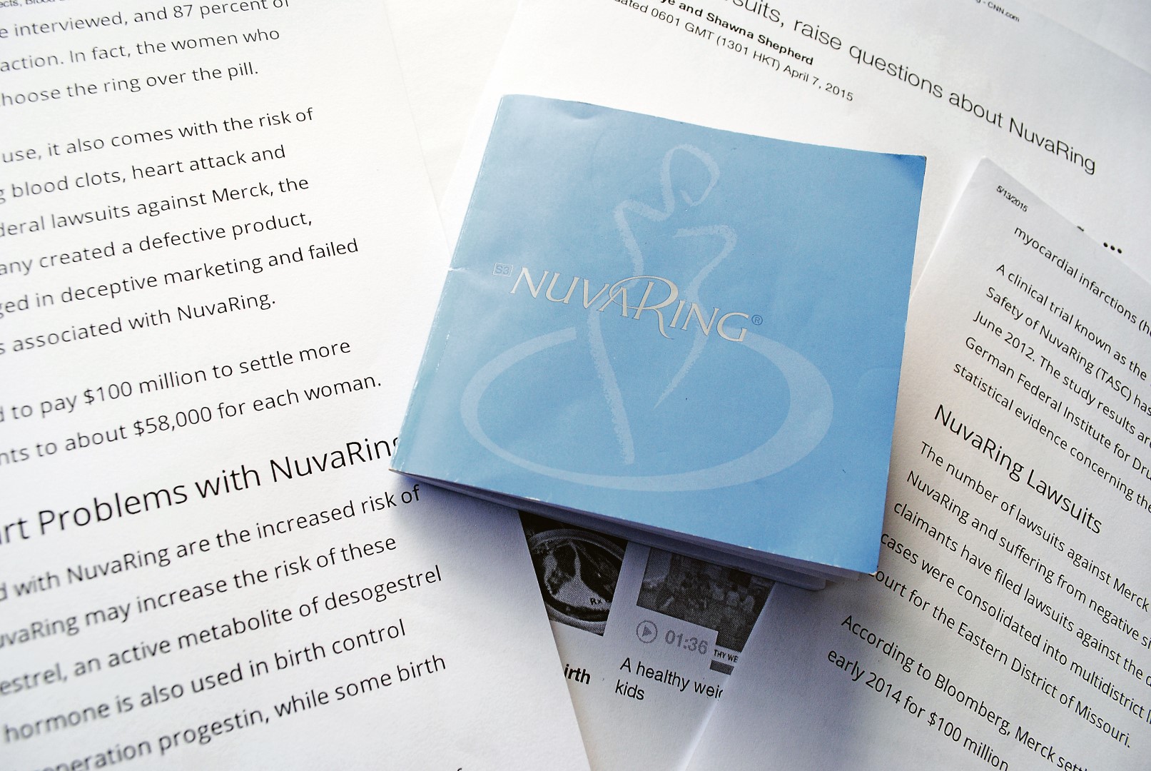 The booklet warns of ‘an increased risk of arterial and venous thrombotic and thromboembolic diseases such as myocardial infarction, stroke, deep vein thrombosis and pulmonary embolism’. It goes on to state that these events occur rarely. Photo: Tamlyn Patterson