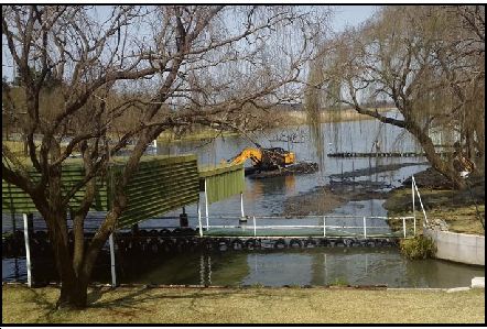 Over the years there has been a steady flow of sludge and sediment down the Vaal River. This has accumulated in the banks of the Loch Vaal residential area. Due to this accumulation one of the residents along this bank has been unable to launch his boat in the river. Bovu Fluid Holdings (Bovu Pumps) was requested to utilise their Ultratrex Amphibious Excavator to assist with the sludge removal and cleaning of this sludge build-up. Bovu Fluid Holdings (PTY) LTD is the sole distributor for the Ultratrex Amphibious dredgers and equipment. Photo provided