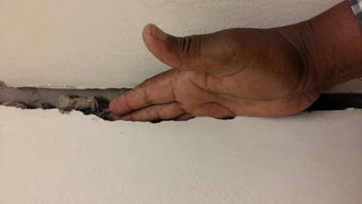 A photo supplied by the Emfuleni Local Municipality (ELM) to show the ‘structural defects’ afflicting River Walk. The shopping centre was notified of ELM’s intention to close it down last week. The Bentel Group was on site yesterday for further inspections.