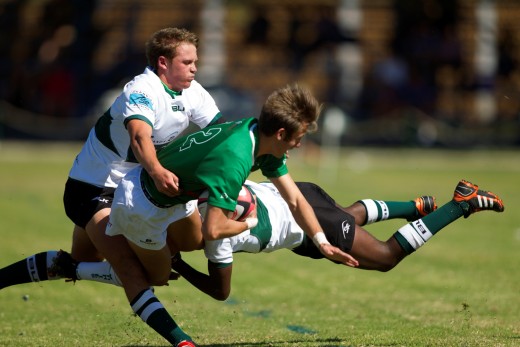 Vereeniging Gimnasium se eerste rugbyspan het Saterdag 23 April vir Ermelo met 40-14 geklop aan die vooraand van sy liga-kragmeting teen Transvalia. Foto: Ettienne van Rensburg 
