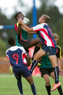 Die Vaal Universiteit van Tegnologie se o.21-rugbyspan het die naweek op die Isak Steyl-stadion vir die Vanderbijlpark-rugbyklub met 29-0 geklop. Foto: Ettienne van Rensburg