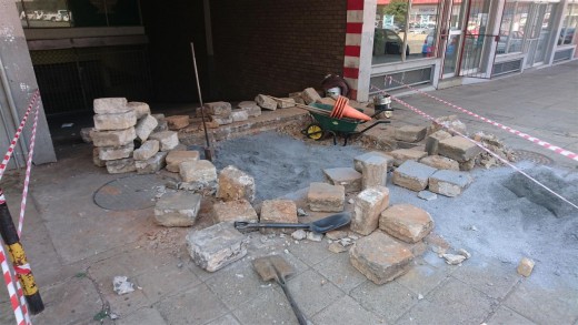 Four weeks to do a three day job. Workers sit around and what you see is four weeks of labour..