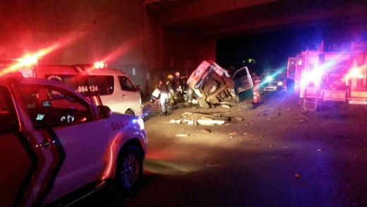 Man critical when bakkie falls from bridge