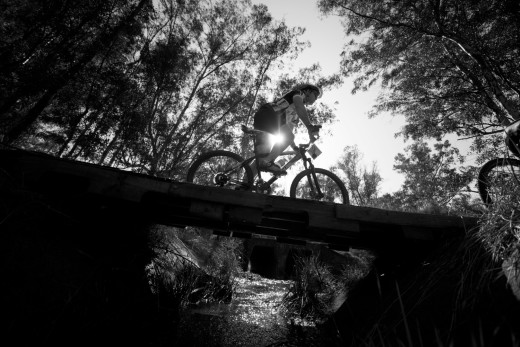 Aksie tydens die 2016 Clotan Steel Bergfietswedren. Foto: Ettienne van Rensburg