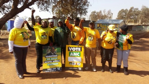 ANC surporters in Sicelo.