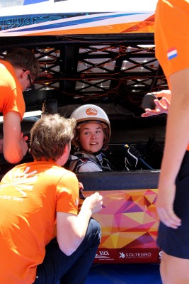 The winning Dutch Team, Nuon. The pictures were taken during their 'pit stop' in Sasolburg. Photos: Schalk le Roux