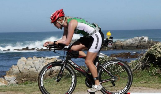 Chanell op haar sportfiets voor die ongeluk op 19 Desember 2014