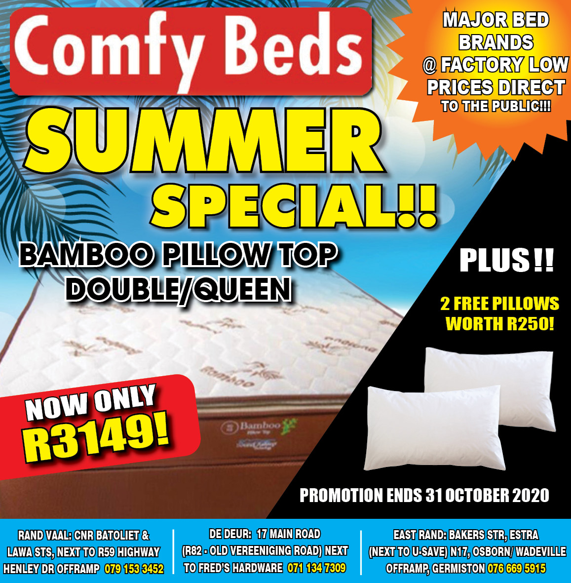 Comfy Beds Summer Specials Vaalweekblad