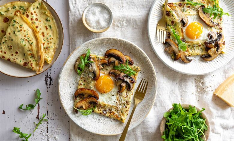 5 JANUARY - Savoury mushroom loaded Crêpes (Medium)
