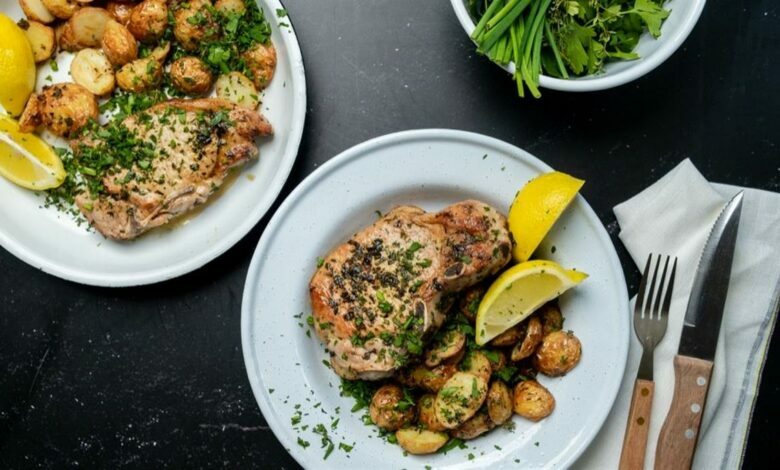12 JANUARY - WFD - Lemon and herb chops with baby potatoes (Medium)
