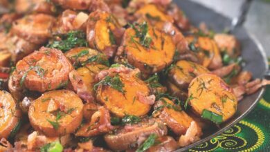 2 FEBRUARY - WFD - Warm bacon, lime and sweet potato salad