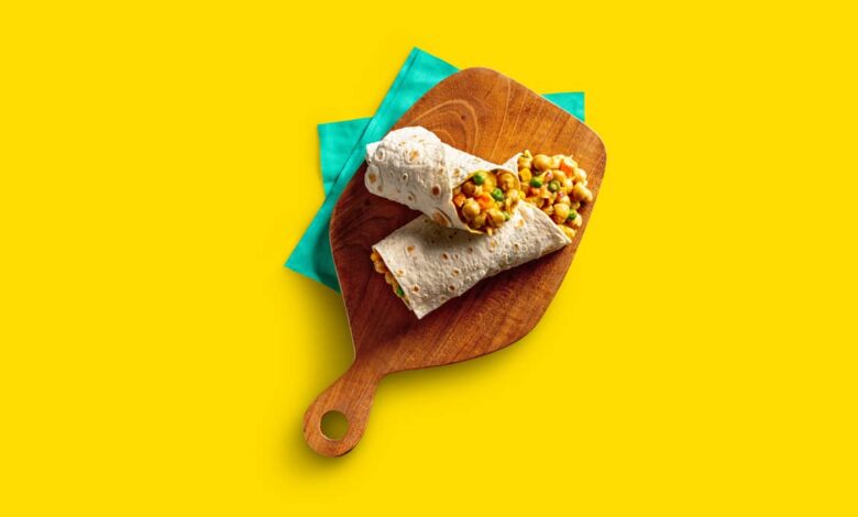 21 MARCH -MEATLESS MONDAY - Chickpea veggie wraps