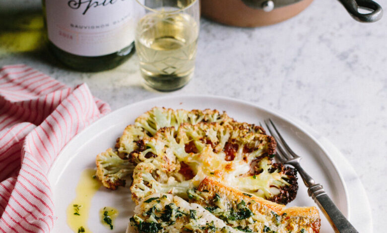31 MARCH - WFD - Pan-fried line fish, roasted cauliflower and caper butter sauce
