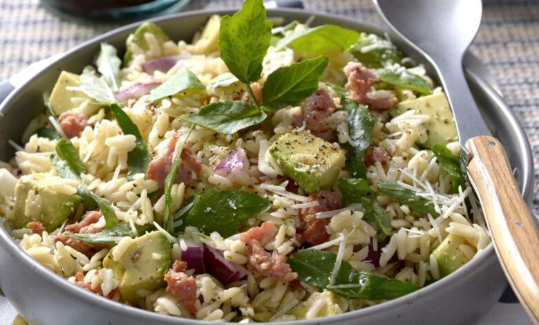 9 MARCH - WFD - Pasta rice with watercress and bacon salad
