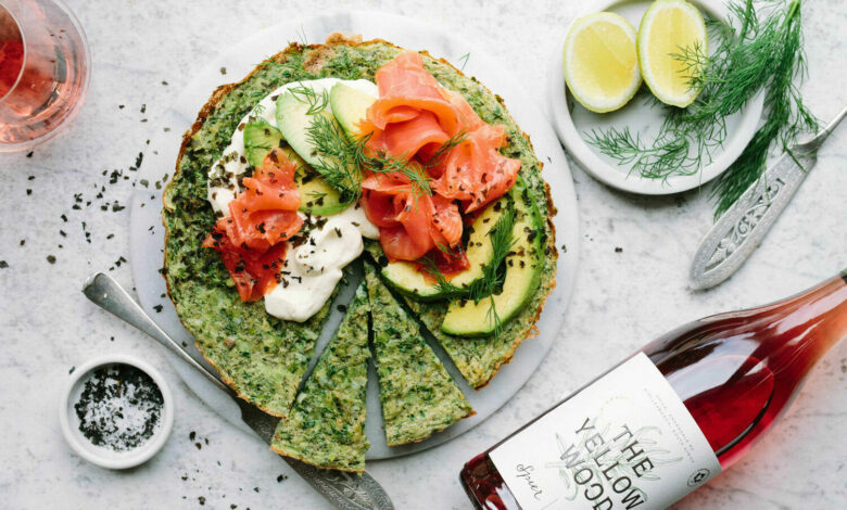 3 MAY- WFD - Herb and leek frittata with smoked salmon, sour cream and avo