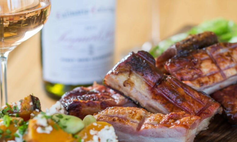 Teriyaki pork belly on the braai