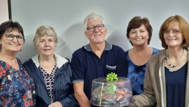 GTCoC recently opened a Counselling Centre at Pioneer House. On the photo: Adri Gerber, Brigitte Lombard (GTCoC Helplift Network), Louis Gerber, Tiepie Grobler and Sone Botes (GTCoC Helplift Network). Photo: Supplied