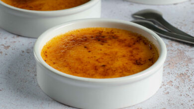 Popcorn infused creme brûlée