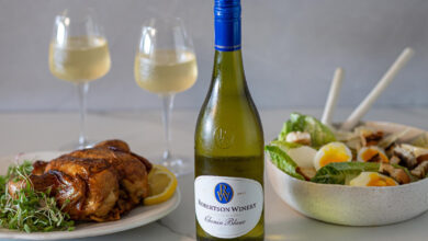Roast chicken and Caesar salad with RW Chenin Blanc