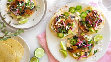 Gluten-free mushroom tostadas
