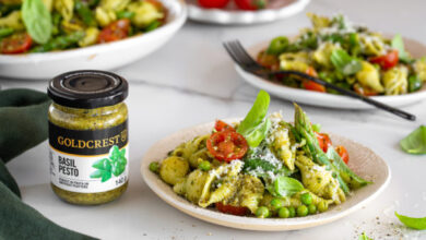 Primavera pesto pasta salad