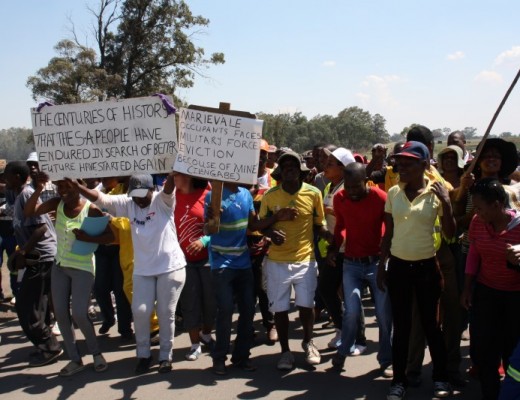 Members of the Marievale Committee took to the streets on December 10 to demonstrate their discontent with the latest developments at the former Marievale Engineer Regiment, following a lock-down of the residential premises last month.