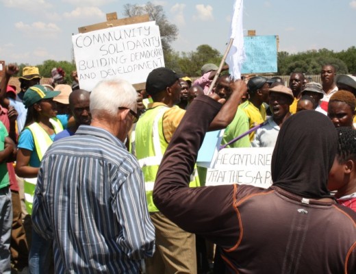 A memorandum of grievances and demands were handed over by the Marievale Committee chairperson Christopher Koitsioe to ward councillor Wally Labuschagne.