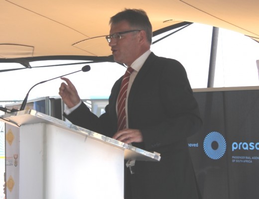 Gibelo CEO Mark Granger addressing guests and members of the media at Gibela's ground-breaking ceremony on March 4.