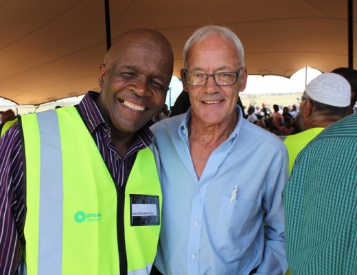 Ekurhuleni Metropolitan Municipality executive mayor Mondli Gungubele with Ward 88 DA councillor Wally Labuschagne