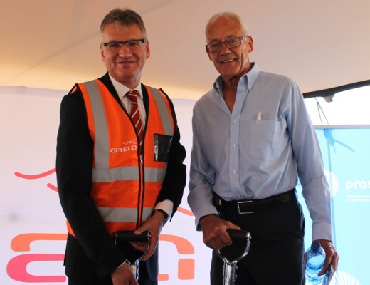 Gibelo CEO Mark Granger with Ward 88 DA councillor Wally Labuschagne during the ground breaking ceremony