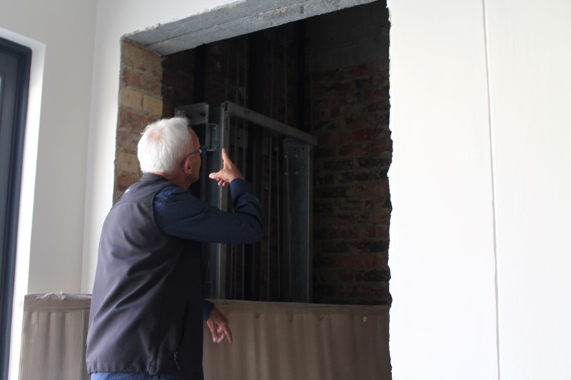 The upgraded building also fully provides for disabled and elderly people with easy access to the first floor by an elevator, as show here by Wally Labuschagne.
