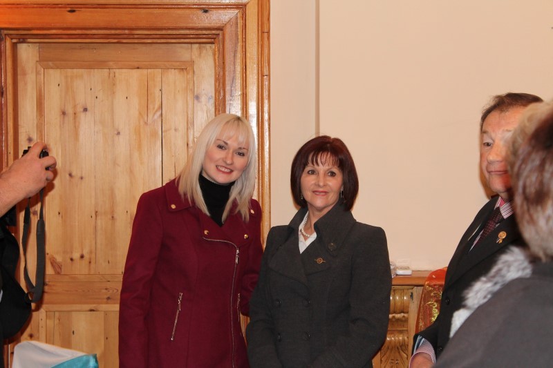 Iona Schoeman on the right, was welcomed as the new Rotary Anns president. Here she is with former president Bianca Scott on the left.