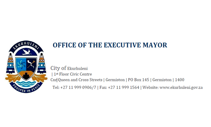 Executive Mayor Of Ekurhuleni Cllr Masina Warns The Public About Bogus City Inspectors
