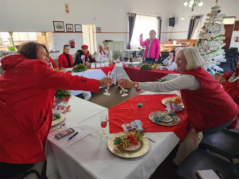 Die vroue van VLU Heidelberg het hul vergaderlokaal op 8 Julie omskep in ’n warm winterfees.