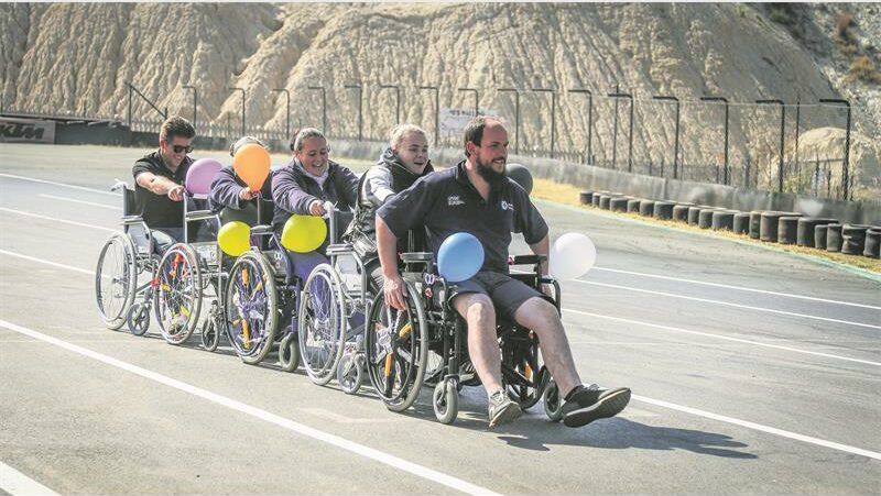 Springs Gold Rotary hosted its first Wheelie Warriors race at Formula K, raising awareness and wheelchairs for those in need, with support from biking clubs, businesses, and the community.