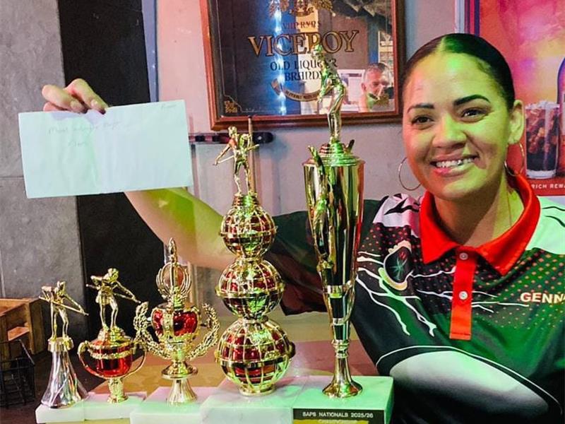 Nigel pool star Genevieve Plaatjies has secured a first-place victory in a tough women’s pool competition and is reflecting on her journey, challenges, and renewed determination.