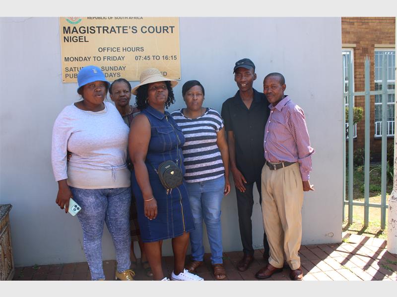 Community members, family and political organisations gathered at the Nigel Magistrate's Court as four suspects linked to the murder of rising amapiano star Freddy Peace Mokoena made their second appearance, with a strong opposition to bail.