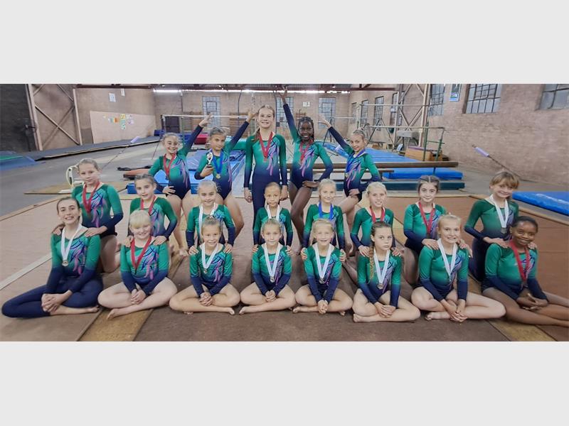 Nigel Gymnastics celebrated an impressive showing at the Ekurhuleni District Qualifier, with 23 athletes earning Ekurhuleni colours and securing their places at the Gauteng Festival.
