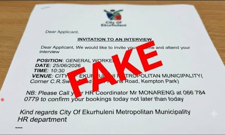 The City has urged residents to remain vigilant after a fraudulent job interview advertisement, falsely claiming to be from the municipality, began circulating on social media.
