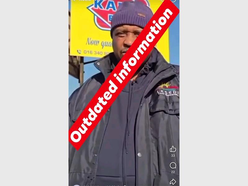 The Lesedi Local Municipality has cautioned residents against sharing an old video of Executive Mayor Mluleki Nkosi, saying it does not reflect the current water supply situation and urging the public to rely only on official municipal updates.