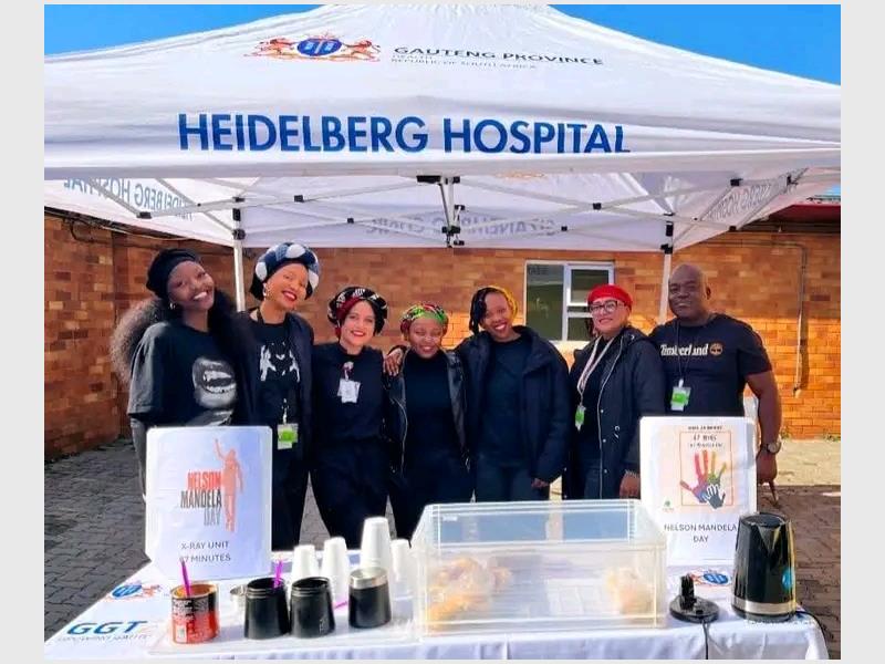 Staff from Heidelberg Hospital's X-ray Unit served hot tea, coffee and fresh scones to patients on July 15, demonstrating that compassion and patient care extend beyond medical treatment as Mandela Day approaches.